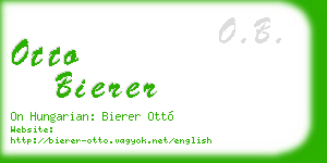 otto bierer business card